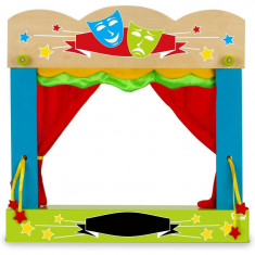 Teatru de papusi Fiesta Crafts, 45.5 x 47 cm, 3 ani+, Multicolor