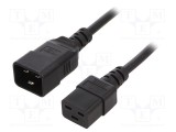 Cablu IEC C19 mamă - IEC C20 tată 0,5m 16A LIAN DUNG