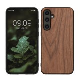 Husa Kwmobile pentru Samsung Galaxy S23 FE, Maro, Lemn, KWM000021LH001C, Silicon, Carcasa