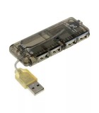 Hub USB 2.0 4 port negru posibilitate alimentare cu 5V, Oem