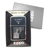 Bricheta Zippo Personalizata cu Poza si Text, Cadou Unic, Colectie, Aniversare, Zile Speciale