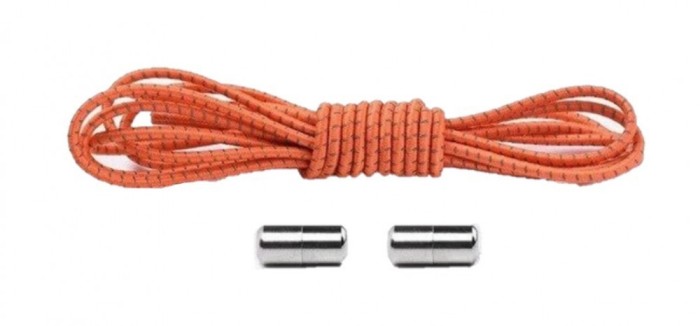 Orange - Sireturi elastice inteligente, functie NO TOUCH, Capsula Metalica, 3MM, MODERATE, SIRETILA
