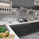 Folie autoadeziva mobilier Gossi, 2 buc, 500x90 cm, PVC, Negru, Folie decorativa usi, ferestre, pereti