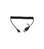 Cablu de Date Spiral Micro-USB Negru, Otb
