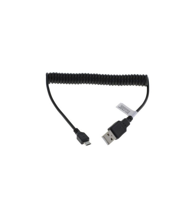 Cablu de Date Spiral Micro-USB Negru