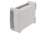 Carcasă pentru șină DIN gri 101mm x 45mm x 119,5mm