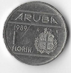 Moneda 1 florin 1989 - Aruba foto