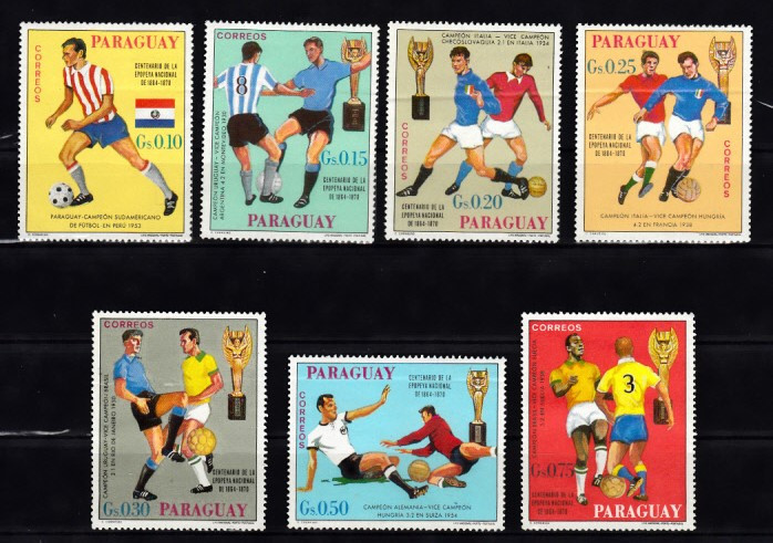 A11 S2 9 - Timbre foarte vechi - Paraguay - fotbal
