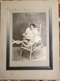 BARLAD FOTO VECHE PE CARTON CU DEDICATIE SI DATATA 1908/ FORMAT:230 X 170 mm.