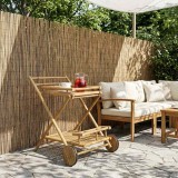 vidaXL Carucior de ceai cu roți natural 79 x 67.5 x 84 cm Bambus 42028068