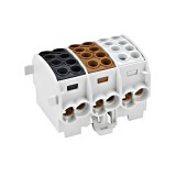 Clema derivatie izolata Schrack Technik IKA26283-A, cablu Cu-Al, 35 mmp, 1P, gri + maro + negru