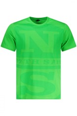 North Sails Tricou barbati, cu imprimeu cu logo, Regular fit, Verde deschis, S