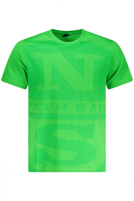North Sails Tricou barbati, cu imprimeu cu logo, Regular fit, Verde deschis, S