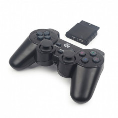 Gamepad wireless Gembird JPD-WDV-01, Dual Vibration, Negru foto