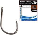 Carlig Garbolino Hair Rig Feeder Waggler 2453 Barbless, Nr. 10, 10buc/pac