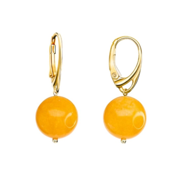 Cercei Vibrant din agat galben