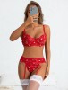 Eross set Unique Embroidery XS/S Red