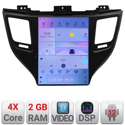 Navigatie Hyundai Tucson 2015-2020 tip tesla radio gps internet 4 Core carplay android auto 2+32 kit-tesla-546+EDT-E CarStore Technology