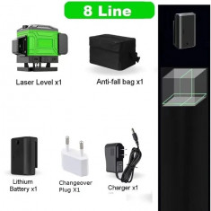 Nivela laser Verde 360 grade cu acumulator