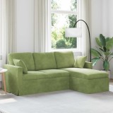 vidaXL Canapea Verde deschis 198 x 134 x 80 cm Catifea 42024461