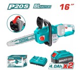 TOTAL - DRUJBA 16&#039;&#039; - LI-ION 40V (INCLUDE 2 ACUMULATORI + 1 INCARCATOR) PowerTool TopQuality
