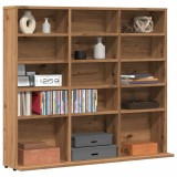 VidaXL Dulap CD-uri, stejar artizanal, 100x23x89,5 cm, lemn prelucrat