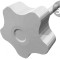 Buton de reglare negru &Oslash;50mm filet M8