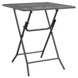 Masa de gradina antracit 60x60x72 cm plasa metalica expandata
