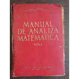 MANUAL DE ANALIZA MATEMATICA VOL.I - M. NICOLESCU