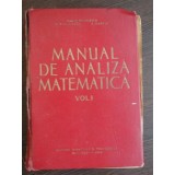 MANUAL DE ANALIZA MATEMATICA VOL.I - M. NICOLESCU