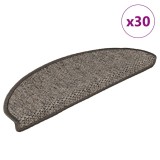vidaXL Covorașe scară autoadezive aspect sisal 30 buc. maro bej