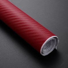 Folie colantare auto Carbon 3D &ndash; Rosu (3m x 1,27m)