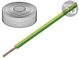 Cablu Electric Litat 10mm2 Galben-Verde LSZH 450/750V