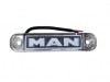 Lampa Gabarit LED MAN Alb 12V 24V, Distanta gauri 85mm, Rezistenta Soc, Universal Auto