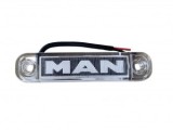 Lampa Gabarit LED MAN Alb 12V 24V, Distanta gauri 85mm, Rezistenta Soc, Universal Auto