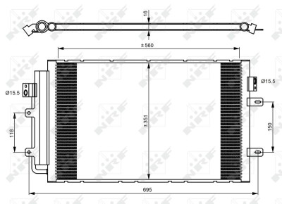 NRF 350083 EASY FIT Condensator, climatizare foto