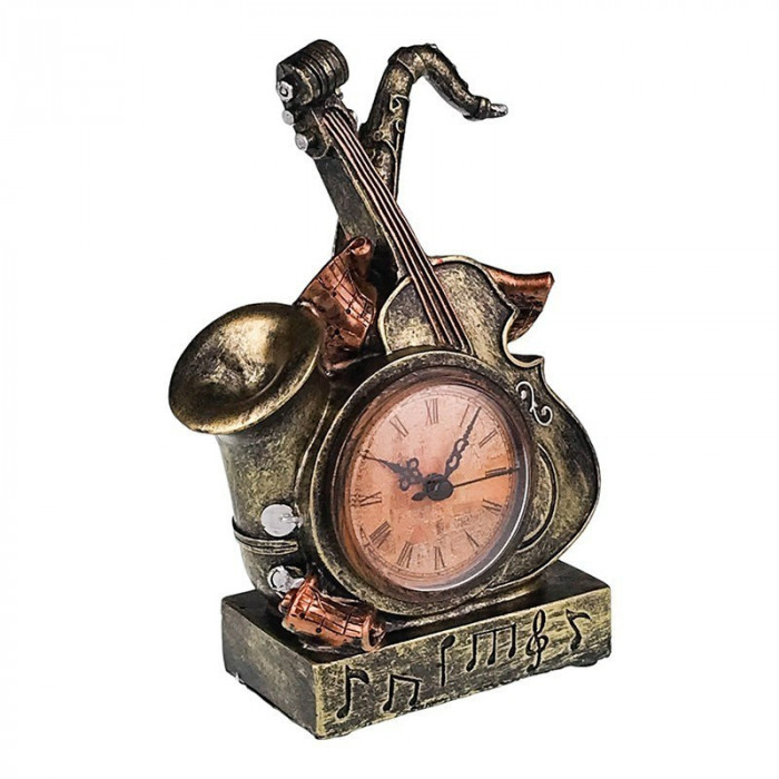 Ceas de masa, In forma din instrumente muzicale si ceas din plastic, 22 cm, 1699H
