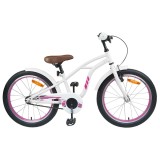 vidaXL Bicicletă pentru Copii 20 Inci pentru 6-11 ani Alb 42009682