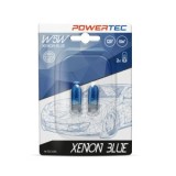 Set Becuri Powertec W5W T10 Xenon Blue