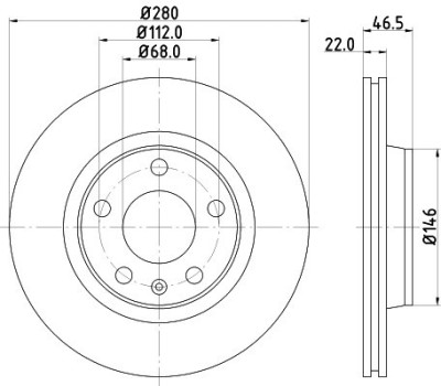 Disc frana AUDI A4 (8D2, B5) (1994 - 2001) KRIEGER 0950004277 foto