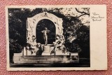 Viena. Monumentul lui Johann Strauss, situat &icirc;n Stadtpark - Carte postala circulata la Campina, 1934