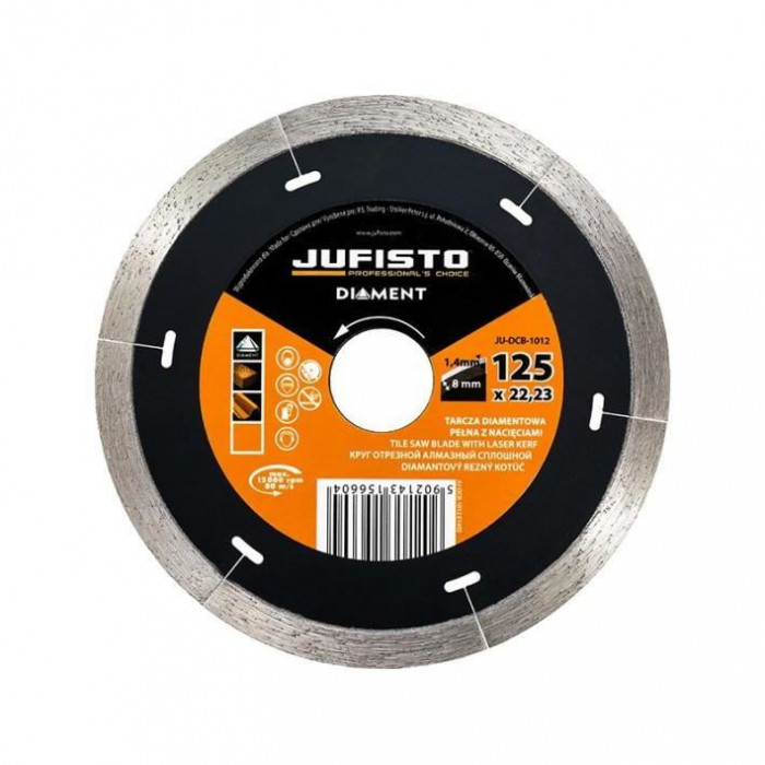 Disc diamantat continuu subtire, 125x1.4 mm, Jufisto