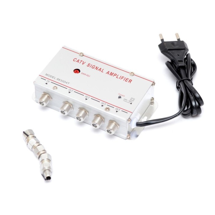 Amplificator de semnal televizor TV cu 4 iesiri - alimentare 220V Amplificator de semnal televizor TV cu 4 iesiri - alimentare 220V