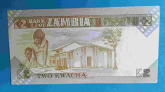 Bancnota veche Zambia 2 Kwacha - UNC foto