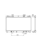 Radiator racire Toyota Aurion, 2006-2012 Motor 2, 0 108kw, Toyota Camry, 08.2001-2006 Motor 2, 4 112kw Benzina, tip climatizare Cu/fara AC, cutie Man