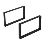 Set 2 picioare masa cafea Makers 66x40 cm din otel negru