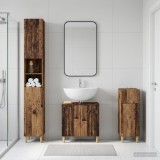 Cumpara ieftin Set de cabinet pentru baie cu 3 piese ARNHEM Lemn vechi