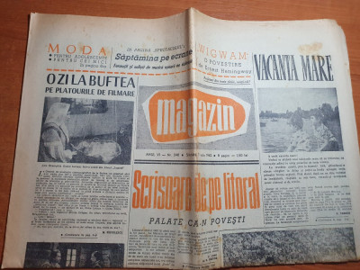 magazin 7 iulie 1962-o zi la buftea pe platorile de filmare,litoral,mamaia foto