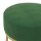 Taburet rotund, verde, catifea - 4