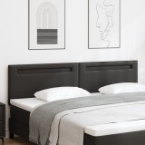 VidaXL Tăblie Design Simplu Neagră 200 cm Piele Ecologică
